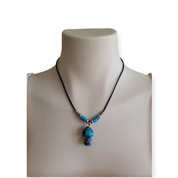 Vintage 1996 **Grateful Dead** Handmade **Mushroom Necklace** Y2K - Picture 6 of 7